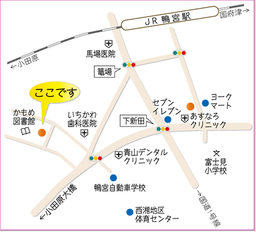 センターまでの地図です
